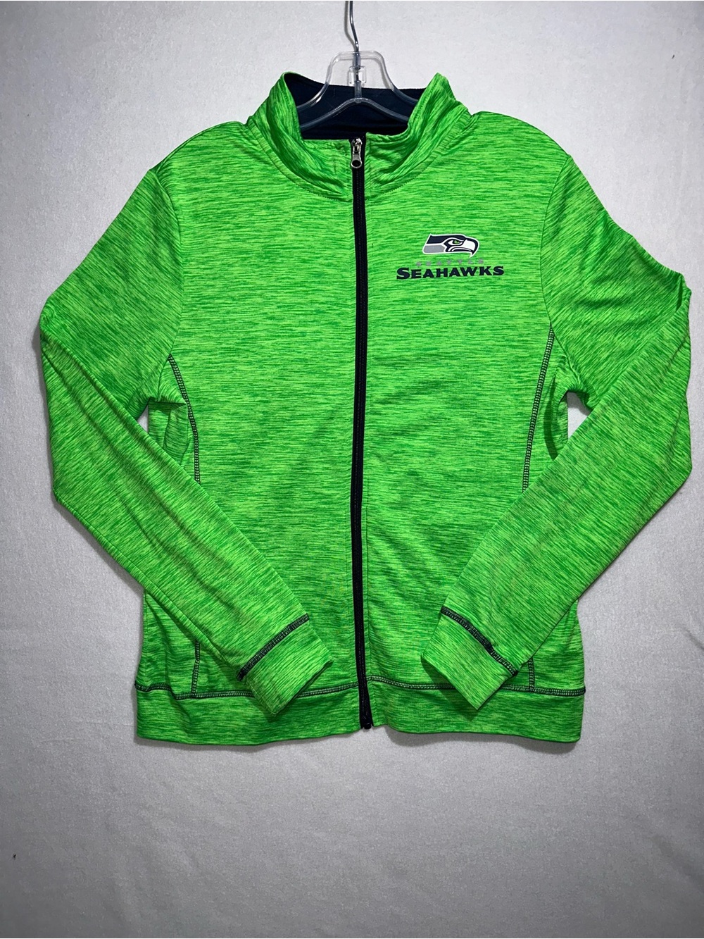 Seattle Seahawks NFL Youth XL 15/17 Full Zip Jacket Action Green Performance